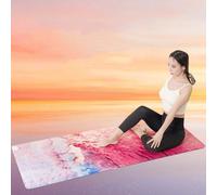 Dalumian Heated Yoga Mat, Graphene Electric Heated Carpet, Heated Floor Mats with Adjustable Temperature 12 Hour Timer, Foot Warmer for Living Room Bedroom, 26.7"x72.8"(A)