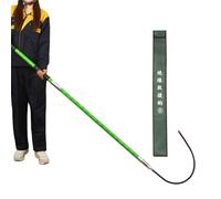 Dalumian High Voltage Insulated Rescue Hook, Electrical Safety Life-Saving Pole Bar, Non-Conductive Body Pull Stick, Rescue Hook Tool for Emergency Electrocution, 17.72 Inch Opening(Green,2m)