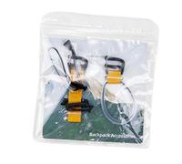 DalVick Folded Hiking Staff Holder Strap for Travel Packs | Fixed Nylon Webbing with Elastic Cord, Camp Gear Organization