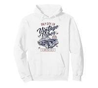 Daly City CA Vintage Vibes Classic Car Distressed Design Pullover Hoodie