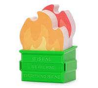Dalycro Dumpster Fire Sticky Notes Set, 350 Sheets Funny Sticky Post It Notes for Work and Office, Dumpster Fire Desk Accessories for Coworkers Boss Gift Christmas Birthdays (Garbage Can Set)