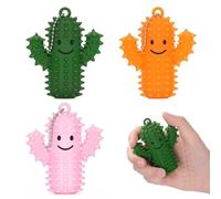 Dalycro Silicone Pain Stim Fidget for Adults and Teens Spiky Fidget Toys for Stress, Autism & Anxiety Relief, for Office Workers Friends (PinkOrangeGreen, 3P)