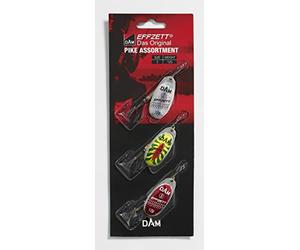 DAM EFFZETT Assortment 4pcs Spinner | Perch Fishing Set For Predator Anglers & Light Spinning Sessions | Size 2 4g Metal Lures For Rivers, Canals, Drains & Lakes | Ready To Fish Pack | Perch