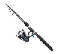 DAM Full Tech Tele Spinning Combo, Freshwater Angler Fishing Rod & Reel Pike Perch Zander & More, Strong Leightweight & Versatile, Black & Grey, 1.80m Moderate Fast Rod, 2000 Size Reel