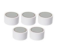 Dam Skerisi 5Pcs Floor Marking Tape 5cm Width, Heavy Duty Floor Adhesive Tape for Gymnasium Basketball Volleyball Tennis Court Line Marking, Non - Removable Court Floor Tape (White)