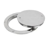 Dam Skerisi 6 Inch Round Deck Plate Hatch Cover, 316 Stainless Steel Inspection Access Hatch with Anti Slip Mirror Polished Surface for Marine Boat Deck