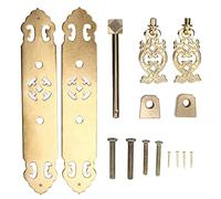 Dam Skerisi Antique Drawer Pendant Pulls Brass Cabinet Pull Handles, Retro Elegant Door Knob Pulls with Engraved Detail, Vintage Drawer Handles for Dressers Wardrobes Book Cabinets (Brass Color)