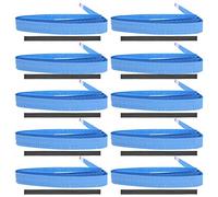 Dam Skerisi Badminton Racket Overgrip, Perforated PU Grip Tape with EVA Keel, Non - Slip Sweat Absorbent Wrap for Tennis Racket Fishing Rod Handle, 10 - Pack Adhesive Band (Blue)