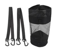 Dam Skerisi Boat Trash Can Large Capacity Reusable Hoop Mesh Garbage Bag, Durable Oxford Fabric Boat Trash Bag with Adjustable Straps for Yacht, Kayak, Fishing, Camping and Pontoon