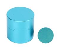 Dam Skerisi Round Aluminum Alloy Billiard Chalk Case, Portable Pool Cue Chalk Box with Secure Lid, Compact Chalk Holder for Pocket Carry, Durable and Clean Storage for Cue Tip Chalk (Blue)