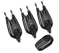 DAM TFX Bite Alarms | Wireless Fishing Bite Alarm Set For Carp, Coarse & Predator Anglers | Weatherproof IP66 Receiver With Snag Ears, Vibration Alerts, Adjustable Volume & 100m Range | Multiple Sizes