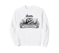 Dam Woodland Animal Pun Beaver Cottagecore Sweatshirt