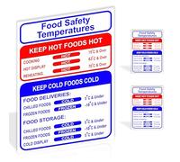 Dam Words 3 x Food Safety Stickers | 20 x 15 cm Premium Vinyl Kitchen Labels | Oil-resistant, Water-proof Kitchen Safety Stickers | Safer Food Better Business Signs