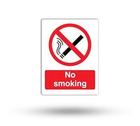 Dam Words No Smoking Signs | 180mm x 135mm Self Adhesive, Durable, & Weatherproof No Smoking or Vaping Signs | BS EN ISO 7010 Compliant
