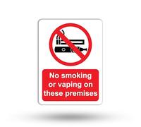 Dam Words No Smoking Signs for Premises | 100 x 75 mm Self Adhesive, Durable, & Weatherproof No Smoking or Vaping Signs for Premises | BS EN ISO 7010 Compliant