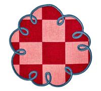 Dama Rosa gingham coaster - Set of 2 Red one size