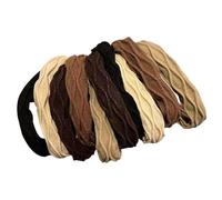 Damage-Free Elastic Hair Bobbles, 10-Piece Set Made of Soft, Highly Elastic Hair Ropes for Thick, Curly Hair, Comfortable and Durable Hair Accessories, Ponytail Hair Bobbles with One Durc