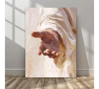DAMAIART Christian Jesus Wall Art Poster God's Hand Canvas Painting Wall Decor Religious Pictures Print For Church Home Decor 80x120cm BlackFrame