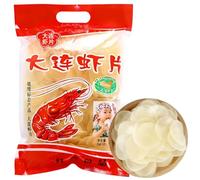 DAMAICHUHAI Raw Uncooked Shrimp Chips | 500g Prawn Crackers | Ready-to-Fry Snack | Asian Seafood Chips | Crunchy Shrimp Snacks for Home Cooking，Prawn Crackers,Shrimp Chips Uncooked