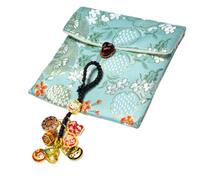 Damaiy Chinese Mythology Keychain Set with Embroidered Bag - Metal Ornament for Spiritual Decor, Cultural Gift Collection (1PC) traditional key stick pendant