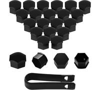 DAMALILI 20 Pcs Wheel Nut Covers for Fiat Panda II MK3/Mk4 2003 2004 2005 2006 2007 2008 2009-2020, Hexagonal Wheel Bolt Covers Protective Caps Tyre Nut Covers for Cars Automobile Nut Cover,21mm