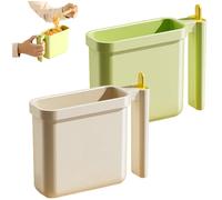 Damalithium Instant Noodle Bowl Holder - Direct Immersion Ramen Cup with Heat-Resistant Handle, Portable Instant Noodle Bowl with Fork Storage for Dorm, Home, Office, Apartment (Beige+Green)