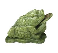 Damalithium Jade Frog With Coin In Mouth,4.33in Feng Shui Jade Money Frog,Attract Wealth Good Luck Toad Car Decoration,Three Legged Frog Feng Shui Attract Wealth And Good Luck