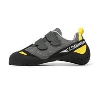 DAMANDO Mens Wall Climbing Shoes, Non-Slip Bouldering Sport Shoes Breathable Rock Climbing Shoes for Adult Kids,Gray,8 UK