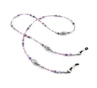 Damanse Beaded Glasses Chain,Eyeglass & Sunglass Strap For Women Stylish, Boho Amethyst, 27.5 inches
