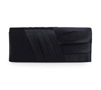 Damara Elegance Satin Cocktail Wedding Handbag Evening Clutch Bag,Navy Blue