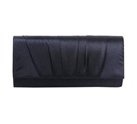 Damara Womens Satin Pleated Clutch Bag Wedding Bridal Prom Evening Handbag,Navy Blue(Size:L)