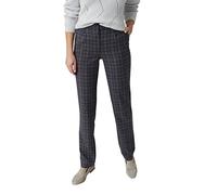 Damart Check Flannel Trousers Women Narrow On The Waistline Grey