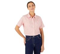 Damart Cotton Blouse Women Shirt-style Collar Short Sleeves