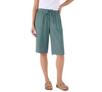 Damart - Crinkle Bermuda Shorts, Basil, 26 Green