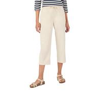 Damart - Cropped Pull-on Cotton Trousers, Barley, 21 inches Beige