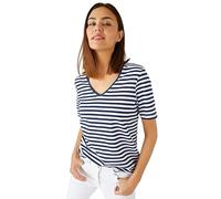 Damart Eco Scoop Neck T-Shirt Women V Neck Short Sleeves Blue