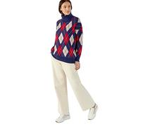 Damart Jumper Women Roll-Neck Collar Long Sleeves Blue