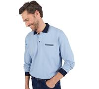 Damart - Long Sleeve Polo Shirt, Polo Collar, Without Level Blue