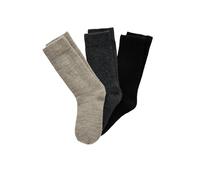 Damart Men's Lot 3 paires de chaussettes unies Thermolactyl. Casual Socks, Multicolore Noir, Normal