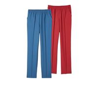 Damart - Pack of 2 Pull-on Trousers, Claret/Denim Blue, 16
