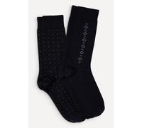 Damart Pack of 2 Thermolactyl men's thermal socks - wool blend, patterned in Black | Size: 11 Damart Black 11