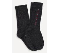 Damart Pack of 2 Thermolactyl men's thermal socks - wool blend, patterned in Grey | Size: 5.5-7.5 Damart Grey 5.5-7.5