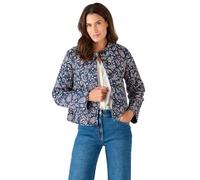 Damart - Print Quilted Jacket, Navy Floral, 14/16
