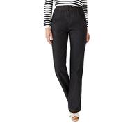 Damart Pull-on Stretch Jeans Women Straight On The Waistline Black