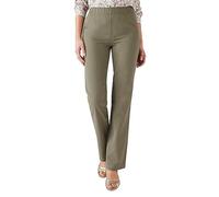 Damart Pull-on Stretch Jeans Women Straight On The Waistline Green