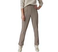 Damart Pull-on Trousers Women Straight Above The Waistline Beige