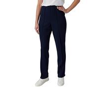 Damart Pull-on Trousers Women Straight Above The Waistline Blue