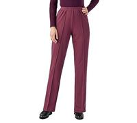 Damart Pull-on Trousers Women Straight Above The Waistline Purple
