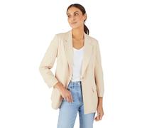 Damart - Ruched Sleeve Tailored Jacket, Dark Cream, 16