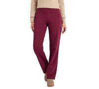 Damart - Secret Stretch Pull on Wide Leg Trouser, Deep Burgundy, 29 inches